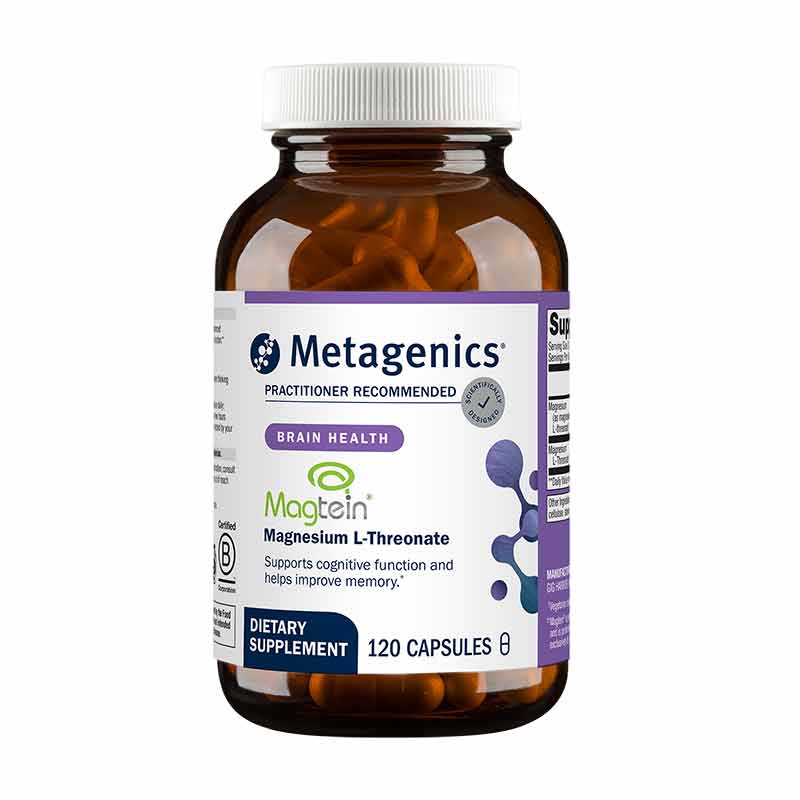 Magtein Magnesium L-Threonate, 120 Capsules, by Metagenics