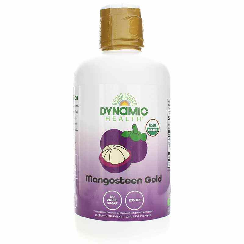 Mangosteen Gold Certified Organic Mangosteen 100% Juice, by Dynamic Health