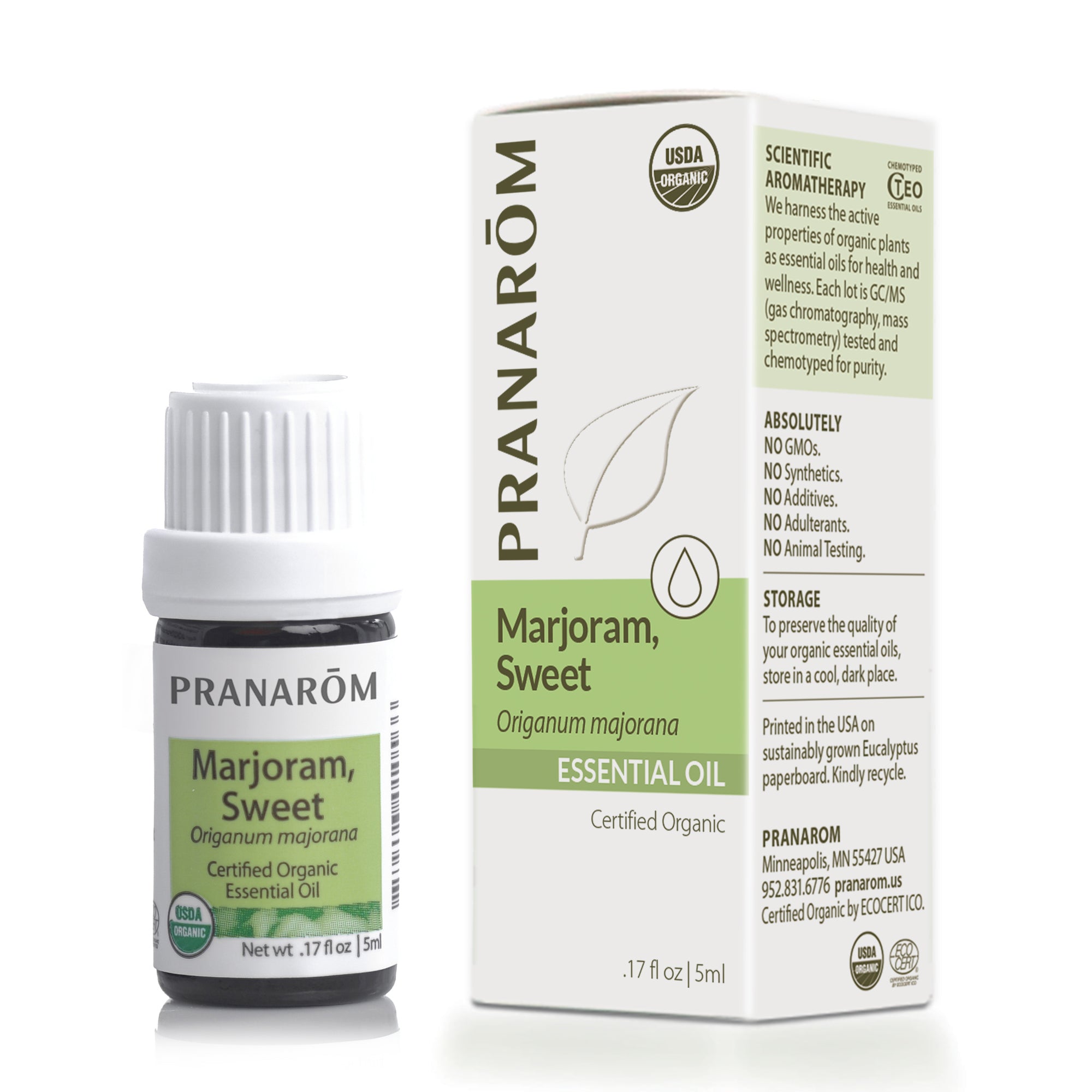 Marjoram, Sweet Essential Oil, .17 Oz, by Pranarom