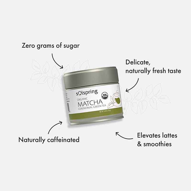Matcha Ceremonial Green Tea Organic, 1.05 Oz, by Solspring, image #3