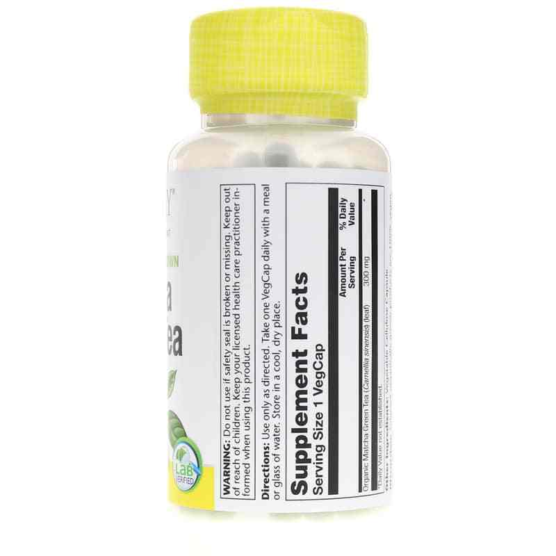 Matcha Green Tea 300 Mg, Organically Grown Formula, by Solaray, image #2