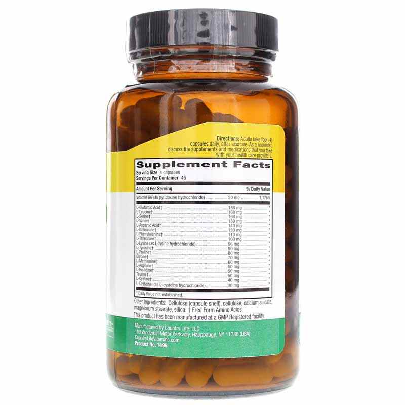 Max-Amino Caps, 180 Veg Capsules, by Country Life, image #2