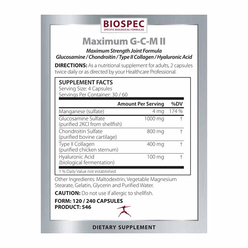 Maximum G-C-M II, 240 Capsules, by BioSpec, image #2