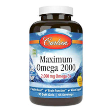 Maximum Omega 2000, 90 Softgels, by Carlson Labs