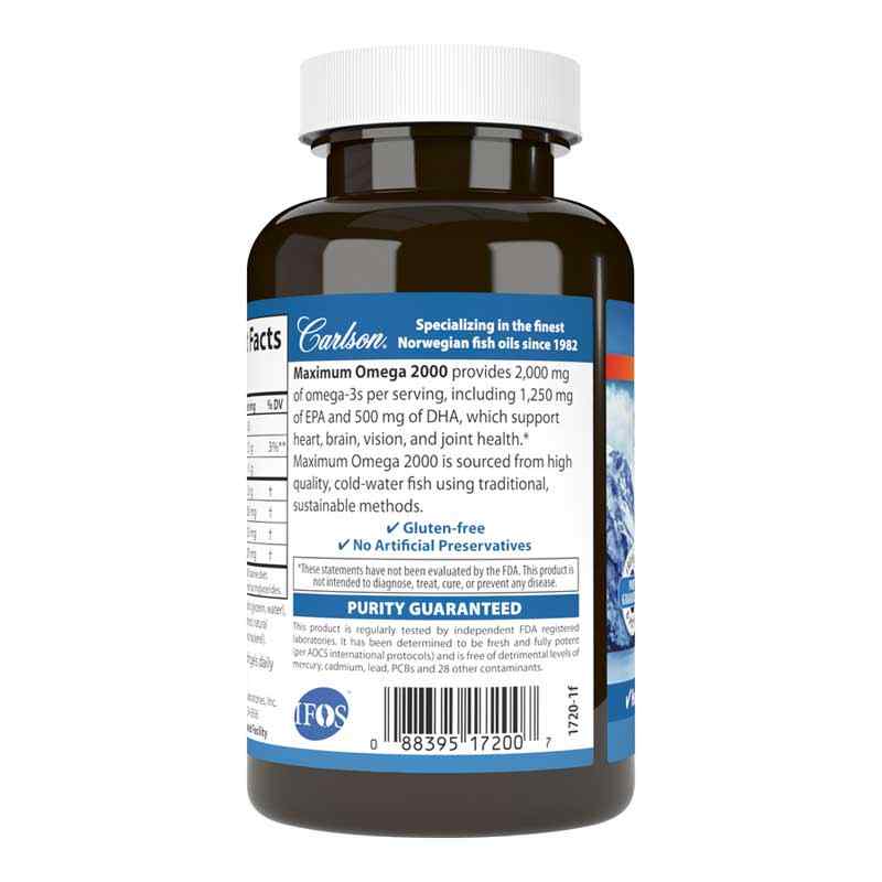 Maximum Omega 2000, 90 Softgels, by Carlson Labs, image #3