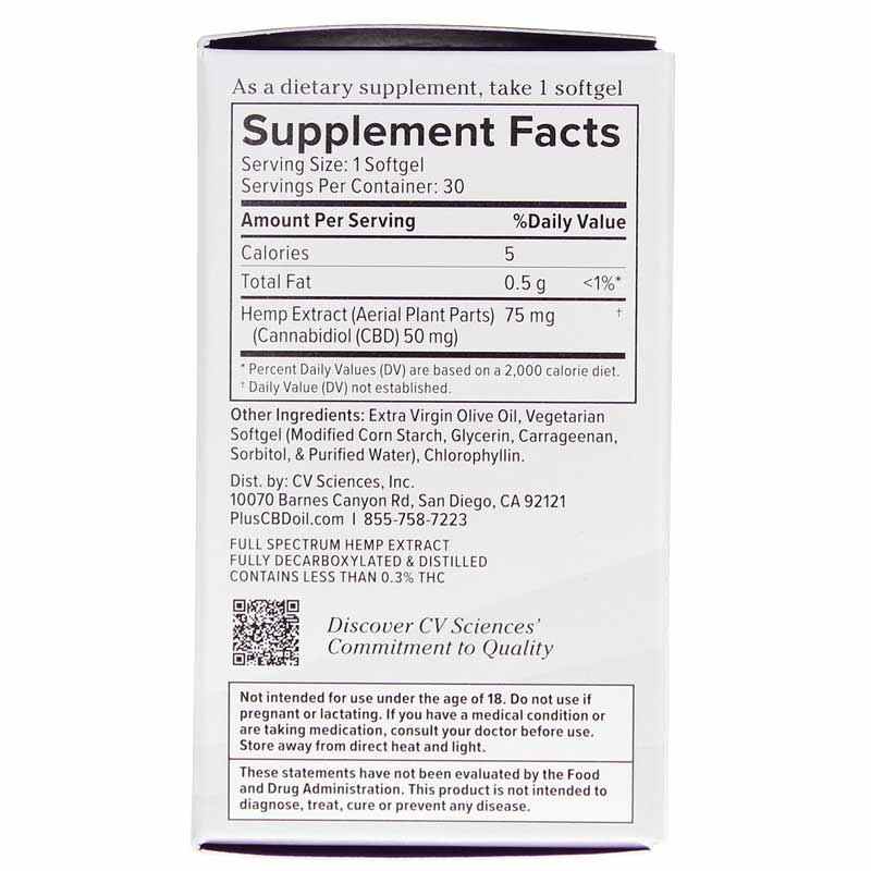 Maximum Strength Hemp Extract Softgels 50 Mg, 30 Softgels, by PlusCBD Oil, image #2