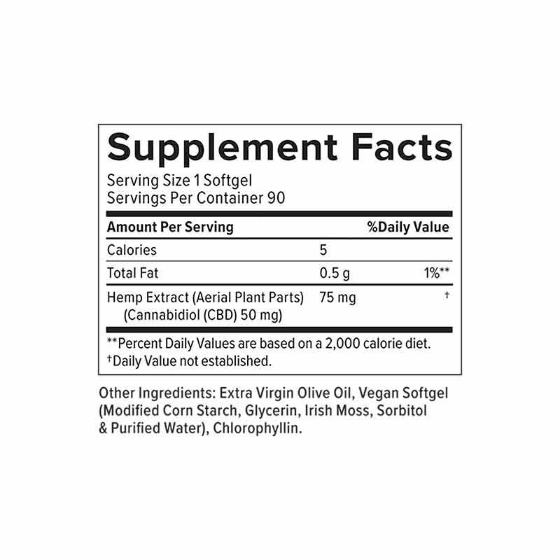 Maximum Strength Hemp Extract Softgels 50 Mg, 90 Softgels, by PlusCBD Oil, image #2
