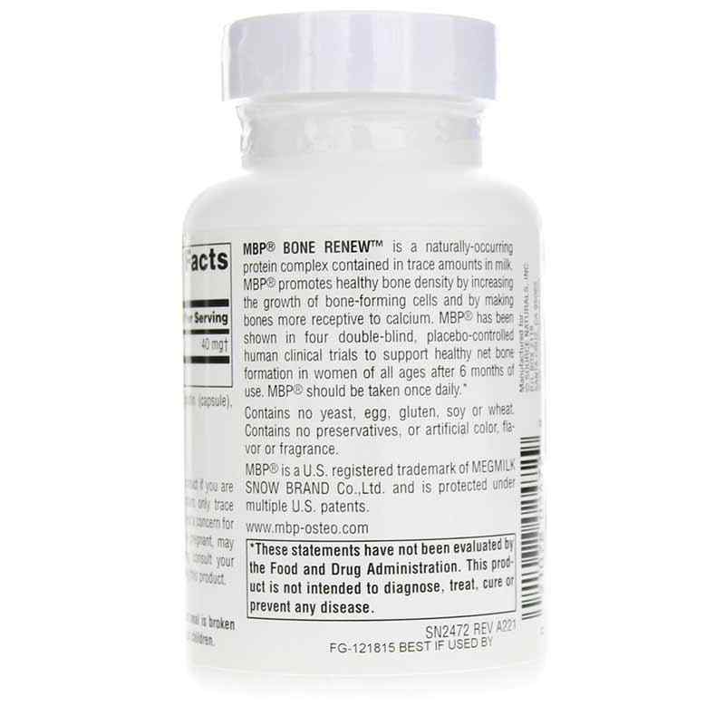 MBP Bone Renew, 60 Capsules, by Source Naturals, image #3