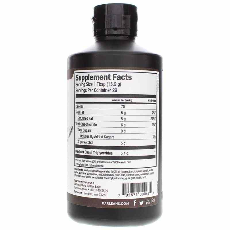 MCT Oil Coconut Flavor, Vegan Formula, by Barleans Organic Oils, image #2