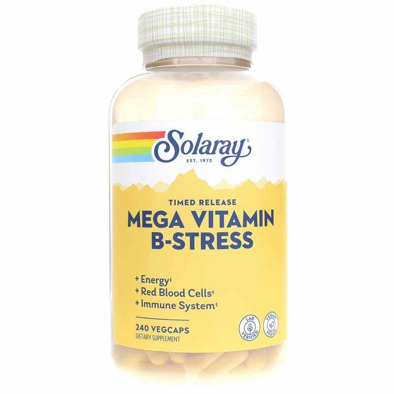 Mega B-Stress, 240 Veg Capsules, by Solaray