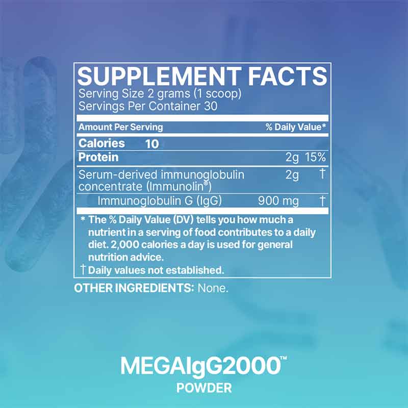 Mega IgG2000 Powder, by Microbiome Labs, image #3