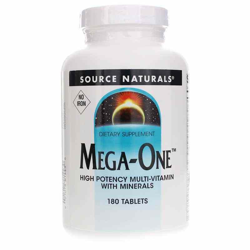 Mega-One Multiple No Iron, 180 Tablets, by Source Naturals