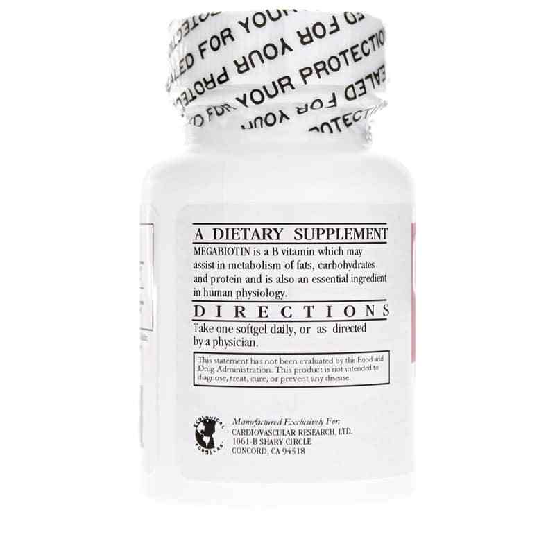 Megabiotin 10,000 Mcg, by Cardiovascular Research, image #3