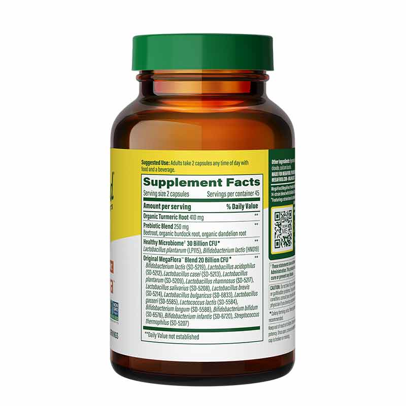 MegaFlora with Turmeric, 90 Capsules, by Megafood, image #2
