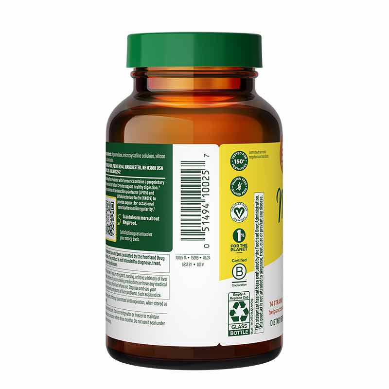 MegaFlora with Turmeric, 90 Capsules, by Megafood, image #3