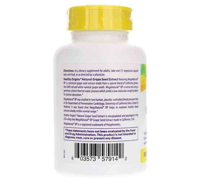 MegaNatural-BP Grape Seed Extract 300 Mg, 60 Veg Capsules, by Healthy Origins, image #3
