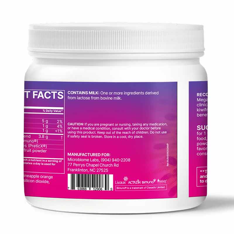 Megapre Precision Prebiotic Pineapple Orange Guava Flavored, by Microbiome Labs, image #3