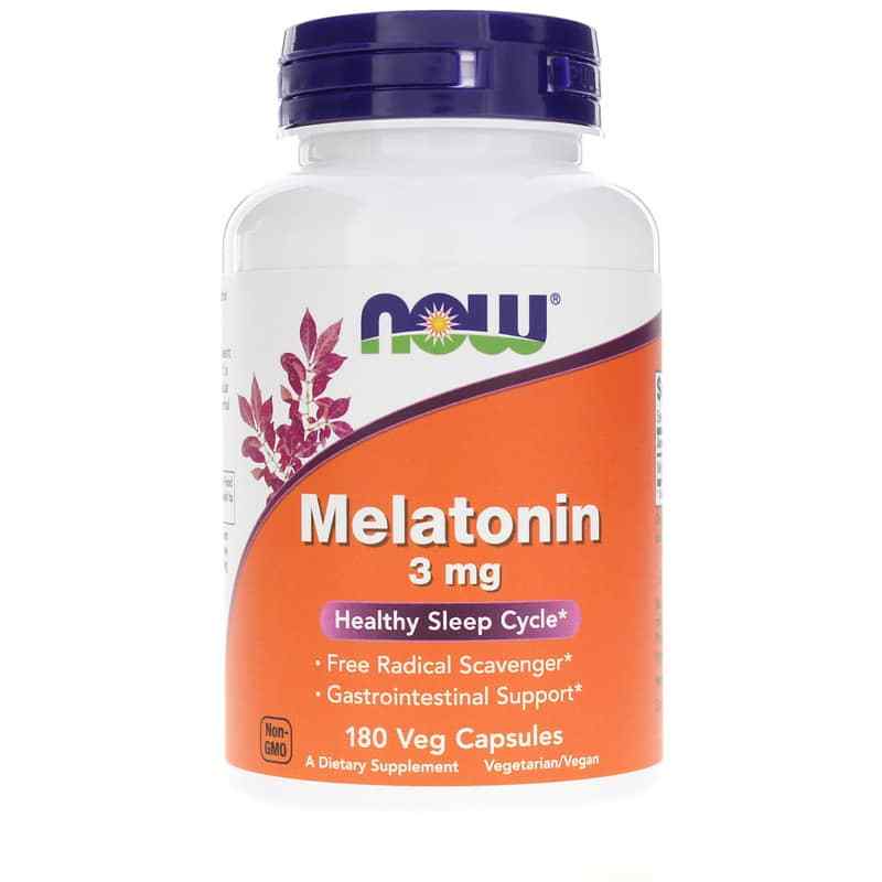 Melatonin 3 Mg, 180 Veg Capsules, by NOW Foods