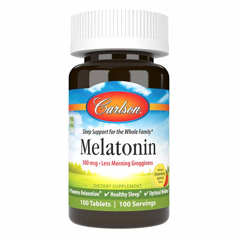 Melatonin 300 Mcg, 100 Tablets, by Carlson Labs