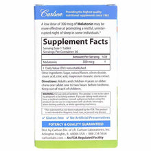 Melatonin 300 Mcg, 30 Tablets, by Carlson Labs, image #2