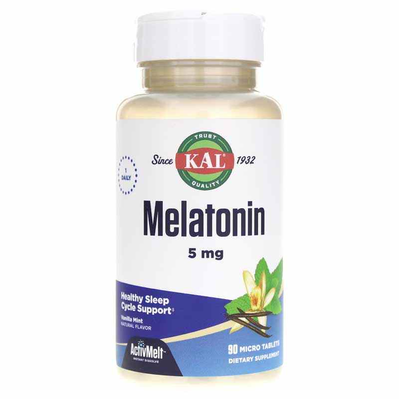 Melatonin 5 Mg ActivMelt, Vanilla Mint, by Kal