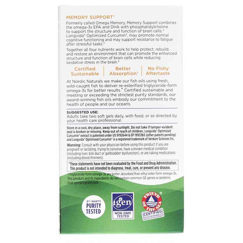 Memory Support, by Nordic Naturals, image #3