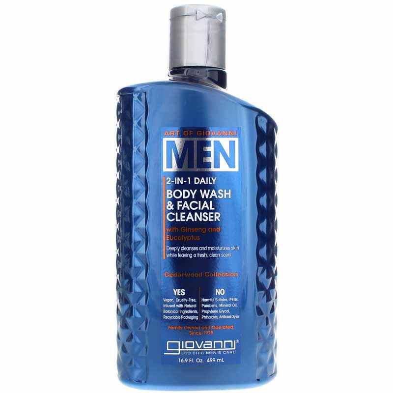 Men's 2-In-1 Body Wash & Facial Cleanser, by Giovanni