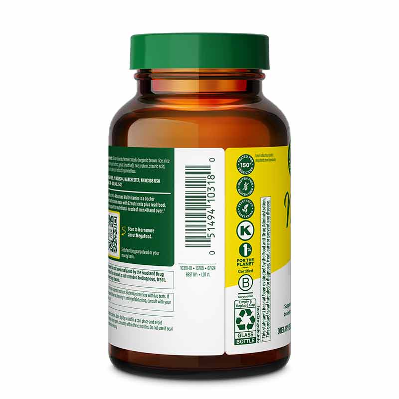 Men's 40+ Advanced Multivitamin, 120 Tablets, by Megafood, image #3