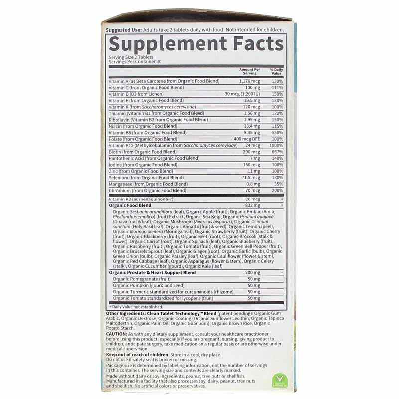 Men's Multi 40+ Whole Food Multivitamin, 60 Veg Tablets, by Garden of Life mykind Organics, image #2
