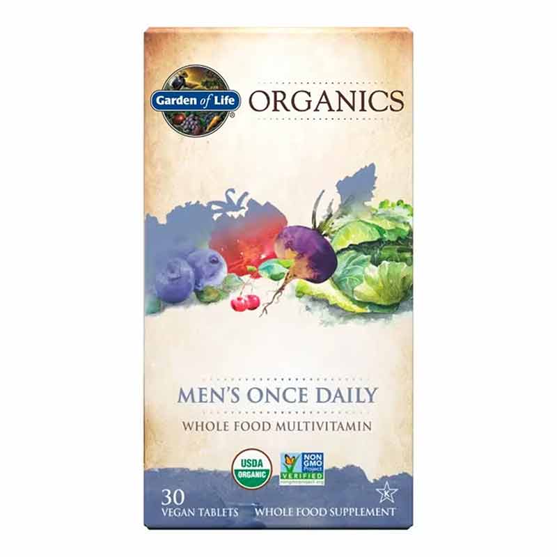 Men's Once Daily Whole Food Multivitamin, 30 Veg Tablets, by Garden of Life mykind Organics
