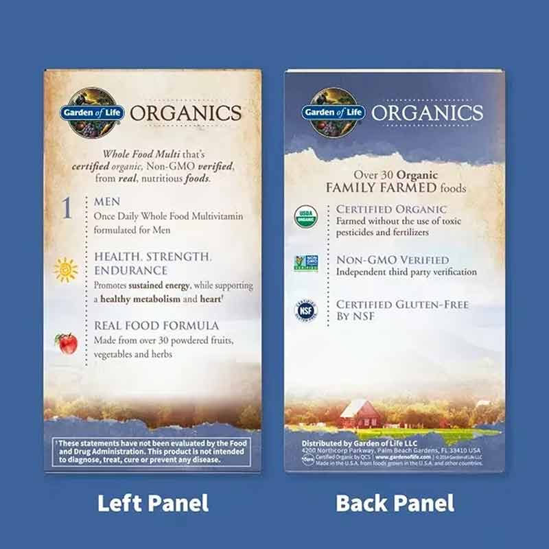 Men's Once Daily Whole Food Multivitamin, 30 Veg Tablets, by Garden of Life mykind Organics, image #3