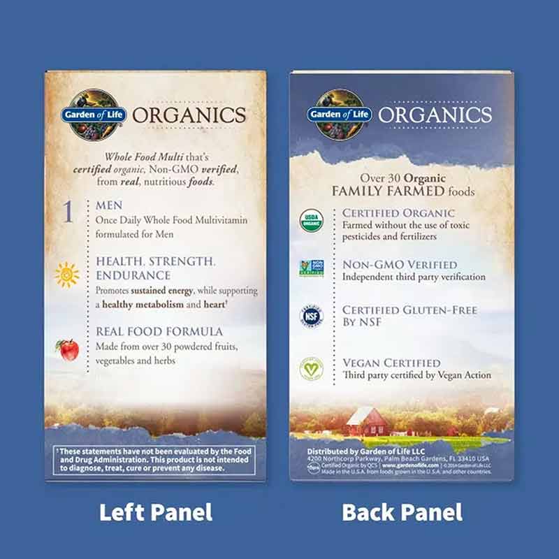 Men's Once Daily Whole Food Multivitamin, 60 Veg Tablets, by Garden of Life mykind Organics, image #3