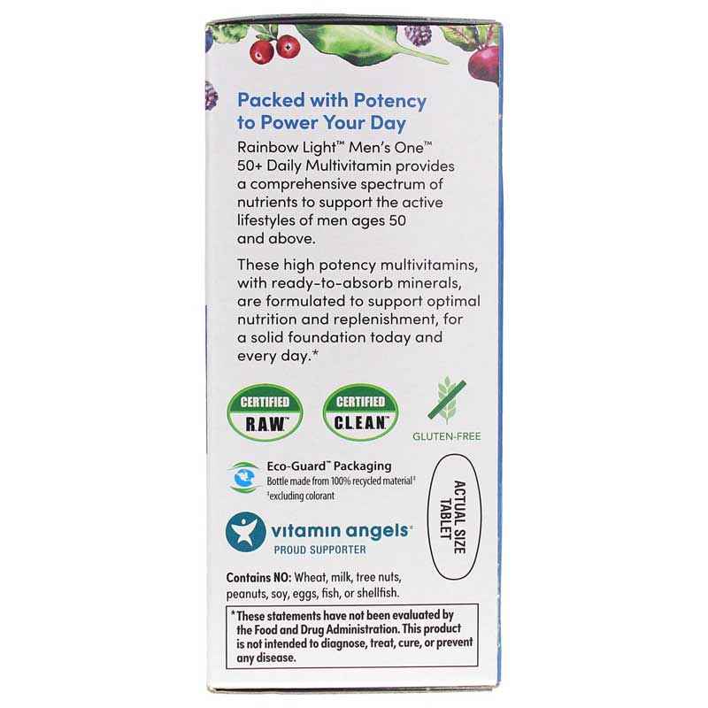 Men’s One 50+ Multivitamin, 60 Veg Tablets, by Rainbow Light, image #2