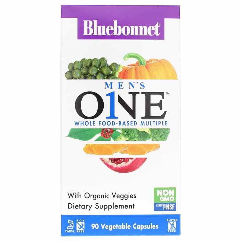 Men's One Whole Food-Based Multiple, 90 Veg Capsules, by Bluebonnet