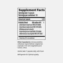 Supplement Facts label for Pendulum Metabolic Daily showing probiotic blend of 300 million AFU per capsule with 30 servings.