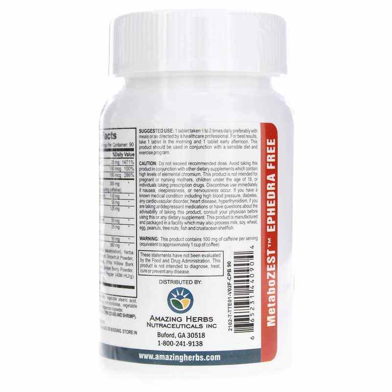 MetaboZEST Weight Loss Formula, by Amazing Herbs, image #3