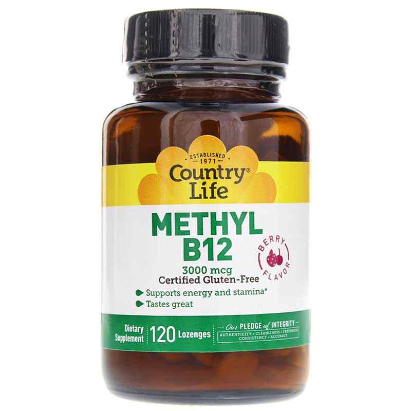 Methyl B12 3000 Mcg, 120 Lozenges, by Country Life