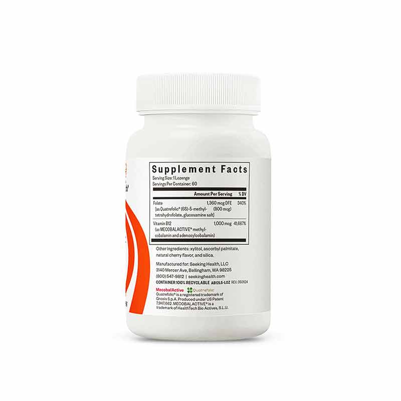 Methyl B12 with L-Methylfolate, by Seeking Health, image #3