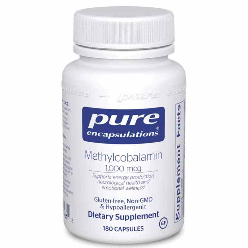 Methylcobalamin 1000 Mcg, 180 Capsules, by Pure Encapsulations