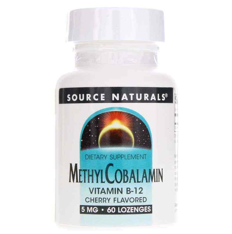 MethylCobalamin 5 Mg Vitamin B-12, 60 Lozenges, by Source Naturals