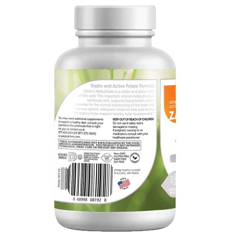 Methylfolate, 60 Capsules, by Zahler, image #2