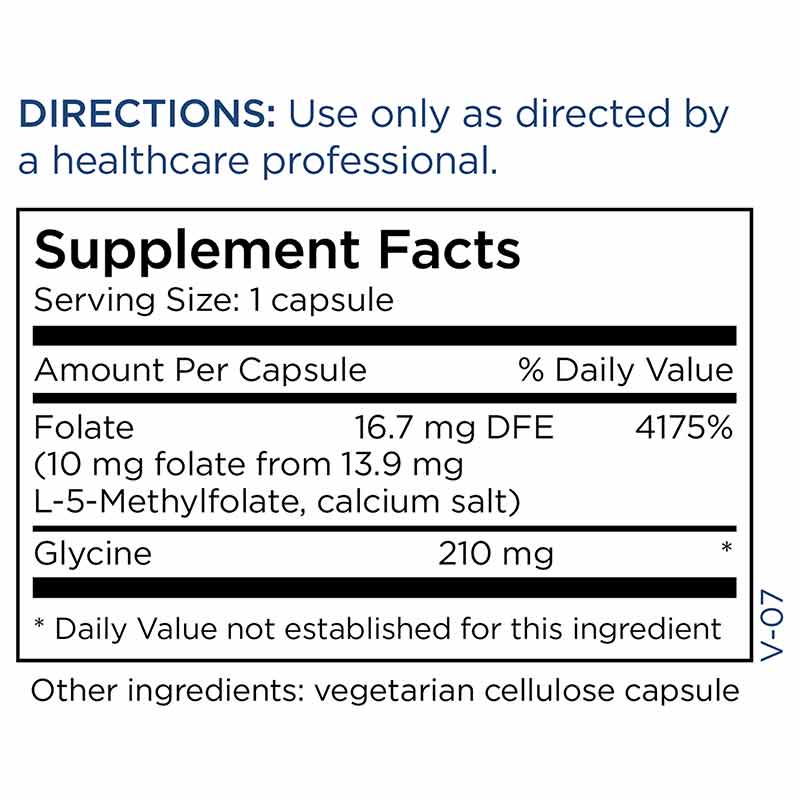 L-Methylfolate - 10 mg, by Metabolic Maintenance, image #2