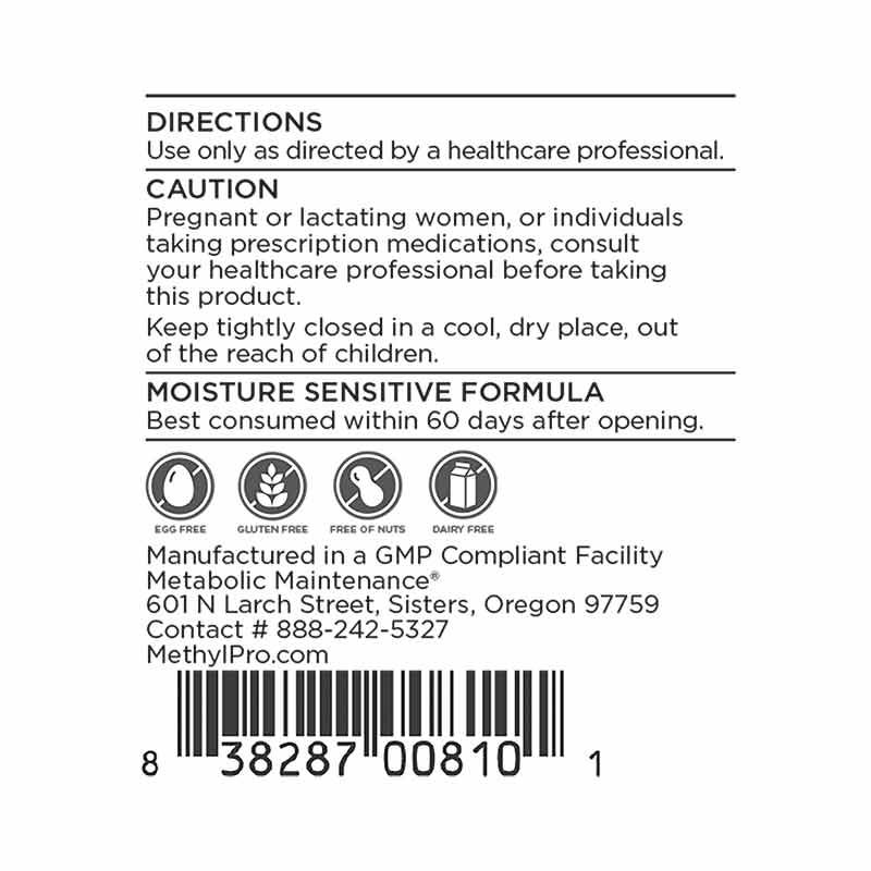 L-Methylfolate 10 mg + Cofactors, by Metabolic Maintenance, image #3