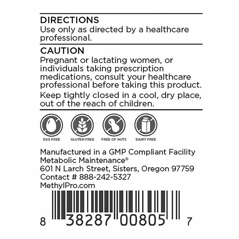 L-Methylfolate - 5 mg, by Metabolic Maintenance, image #2