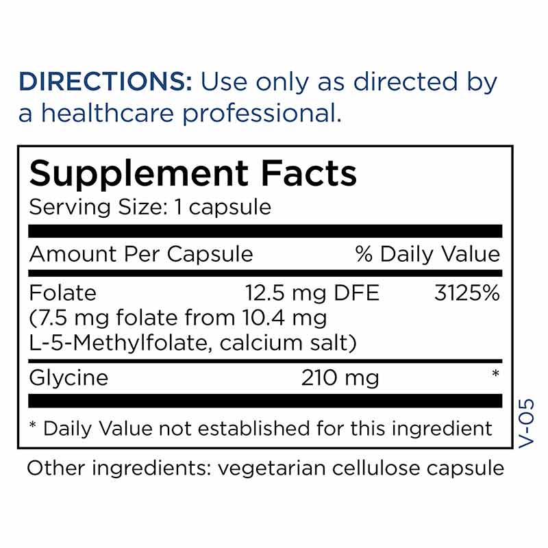 L-Methylfolate - 7.5 mg, 30 Capsules, by Metabolic Maintenance, image #2