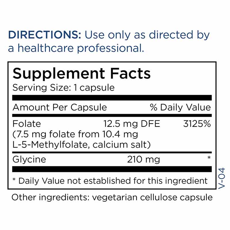 L-Methylfolate - 7.5 mg, 90 Capsules, by Metabolic Maintenance, image #2