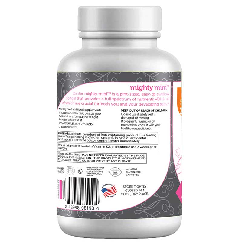 Mighty Mini Prenatal + DHA, by Zahler, image #3
