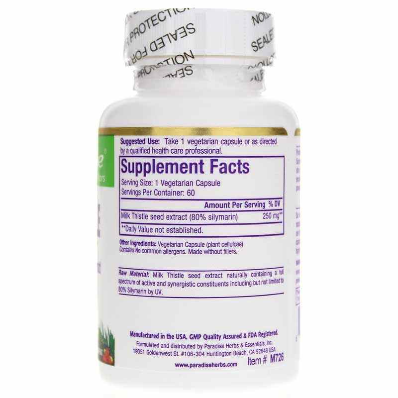 Milk Thistle, 60 Veg Capsules, by Paradise Herbs, image #2