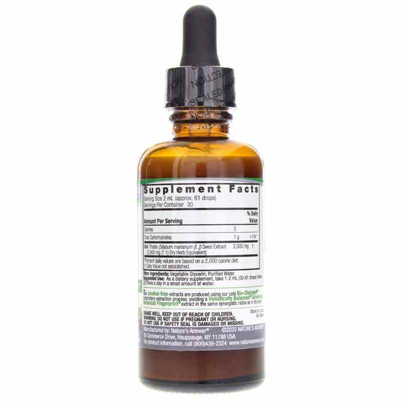 Milk Thistle Extract Alcohol-Free, by Natures Answer, image #2