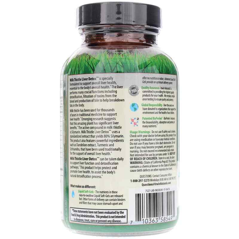 Milk Thistle Liver Detox, by Irwin Naturals, image #3